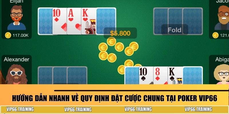 Hướng dẫn nhanh về quy định đặt cược chung tại Poker VIP66